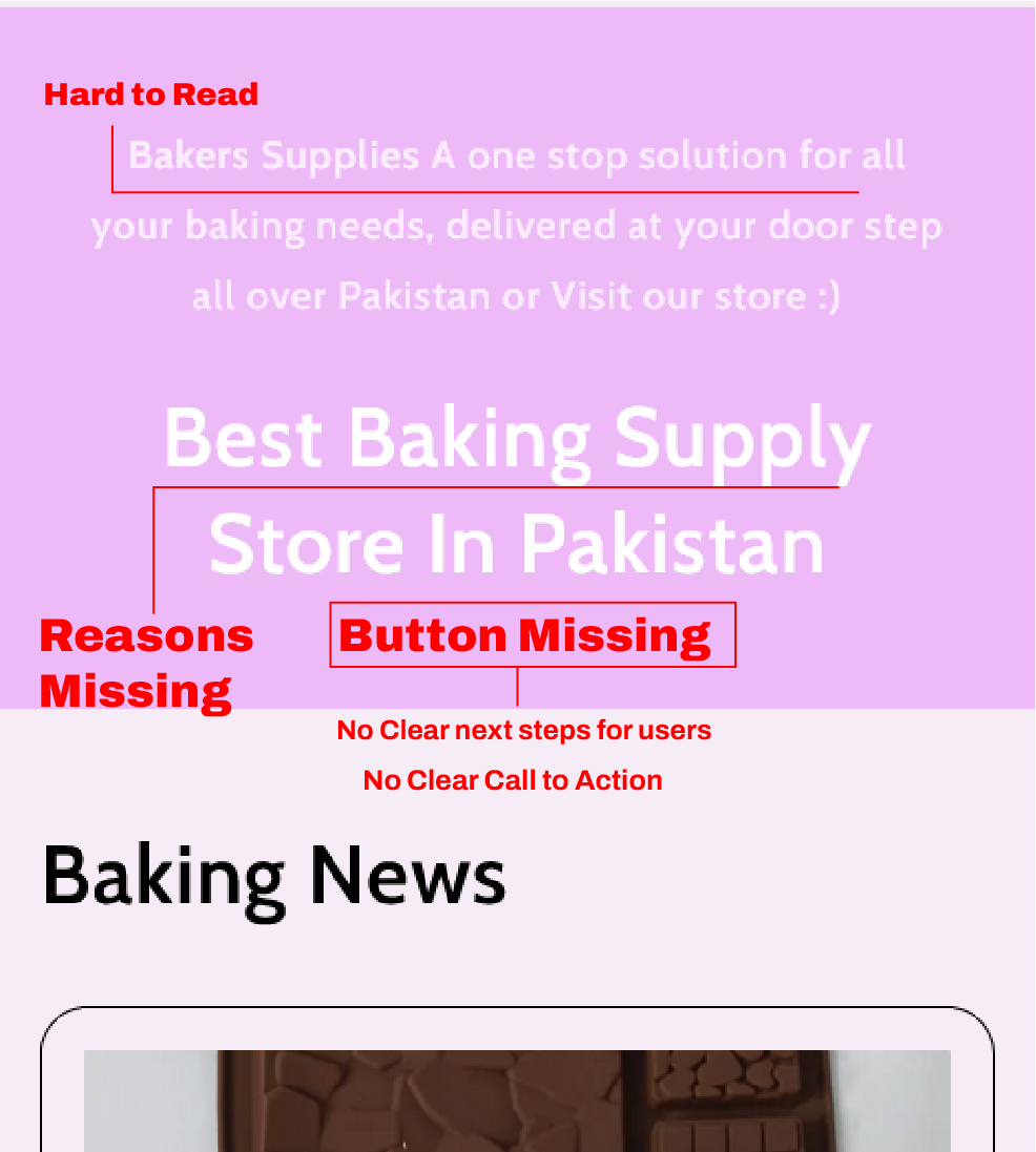 Bakers Supplies old Shopify Website