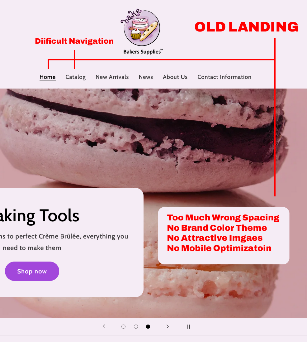 Bakers Supplies Old Website Review