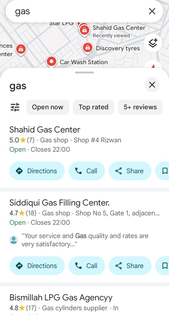 Ranking in Saadi Town For Gas Shahid Gas Center